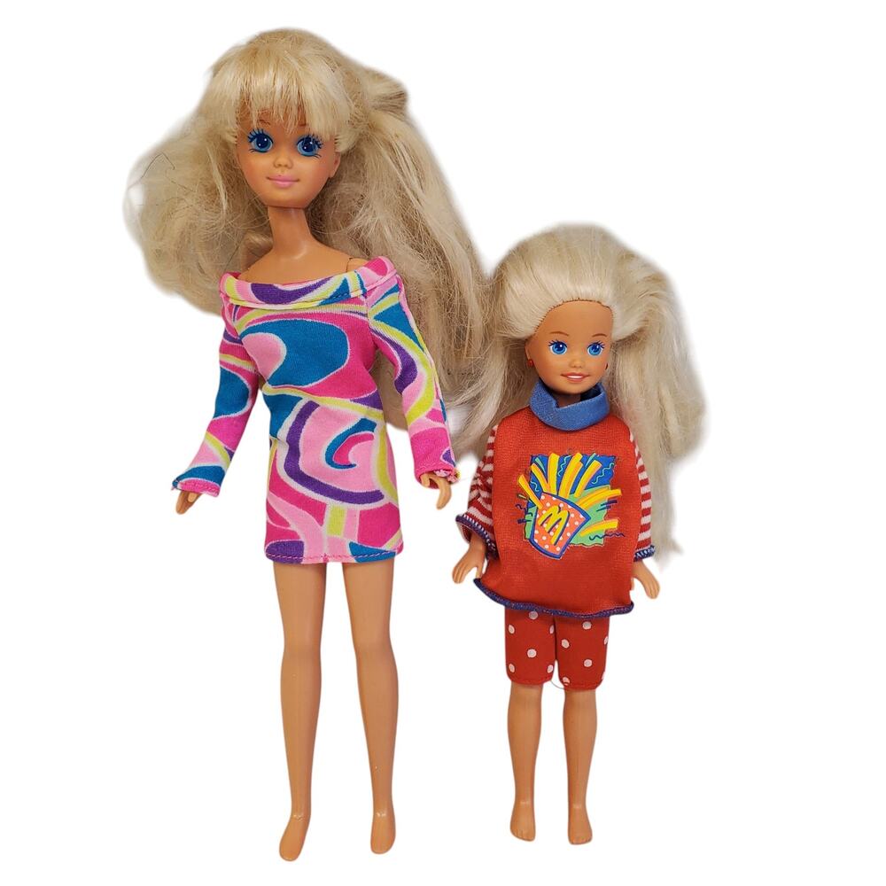 Vintage Barbie Stacie Skipper Dolls McDonalds Totally Hair Blonde Hair Blue Eyes